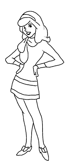 coloriage daphne blake amie de scoubidou